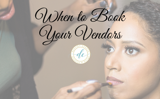 when to book your vendors
